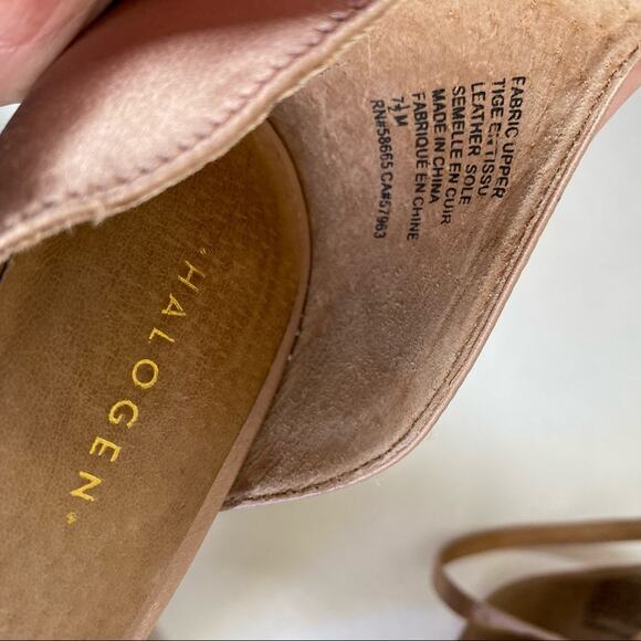 Halogen Pink Rose Audrey Satin Ankle Strap‎ Heels - Picture 5 of 5